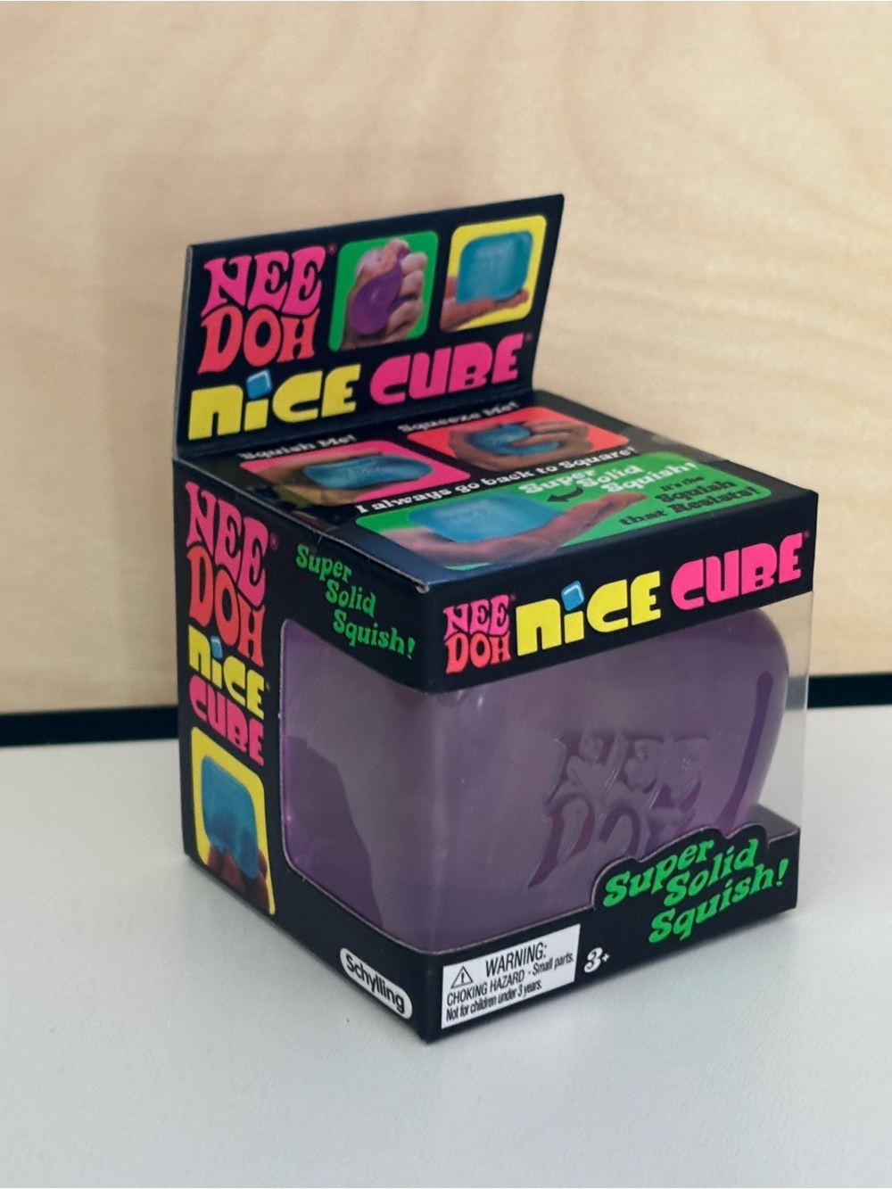 Needoh Nice Cube Super Solid Squish - Purple